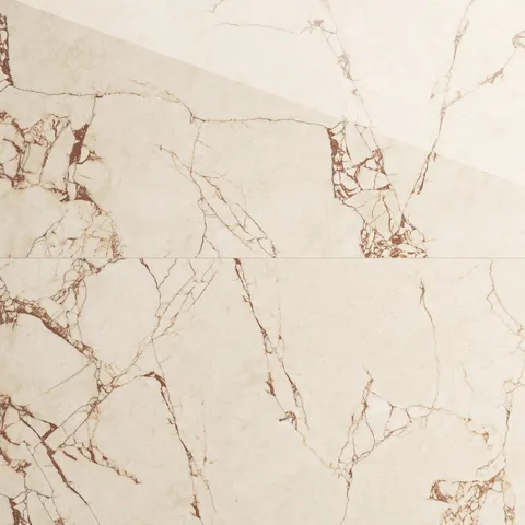 Gresie exterior / interior portelanata Titan Crema 60 x 120 cm lucioasa rectificata tip marmura