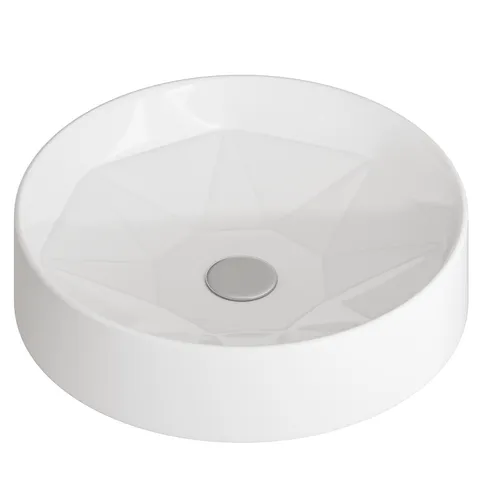 Lavoar baie pe blat Celesta Emerald 42 x 42 x 11 cm ceramica alb