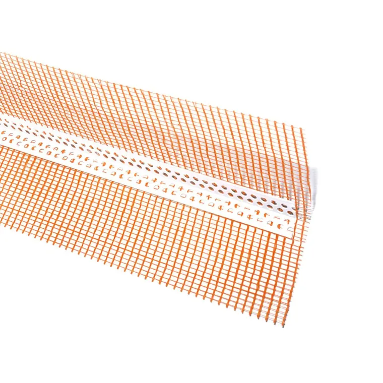 Profil colt PVC cu plasa interior / exterior 20x20 mm 3 m – Terra Quality portocaliu