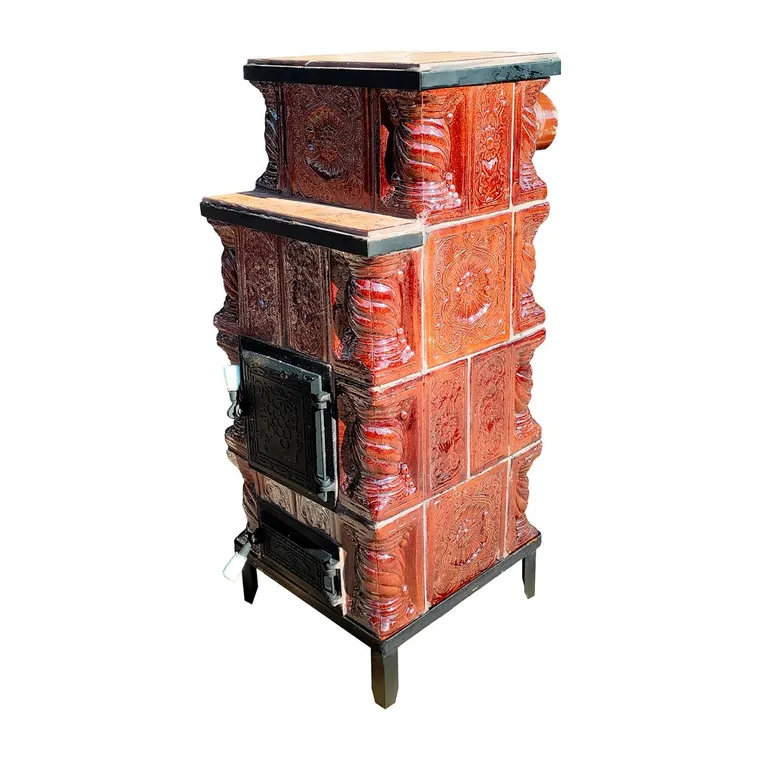 Soba teracota maro Premium 4 randuri 45 x 45 x 110 cm evacuare dreapta