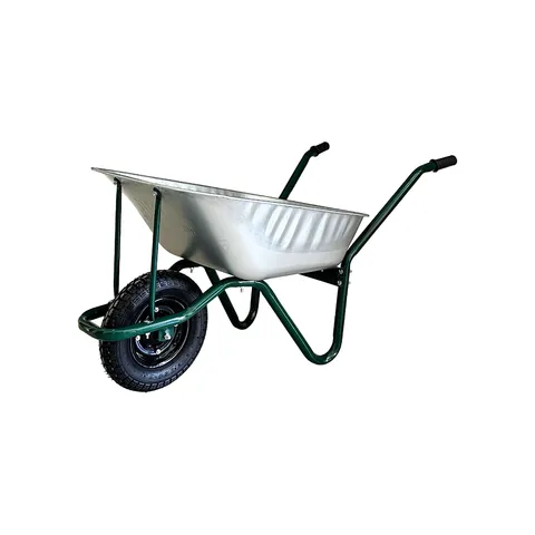 Roaba constructii si gradina cu roata pneumatica One High Quality verde 80 L