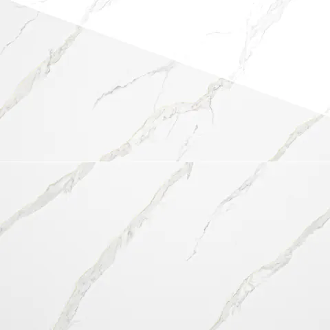 Gresie rectificata exterior / interior Statuario Gold Insert 60 x 120 cm lucioasa portelanata tip marmura