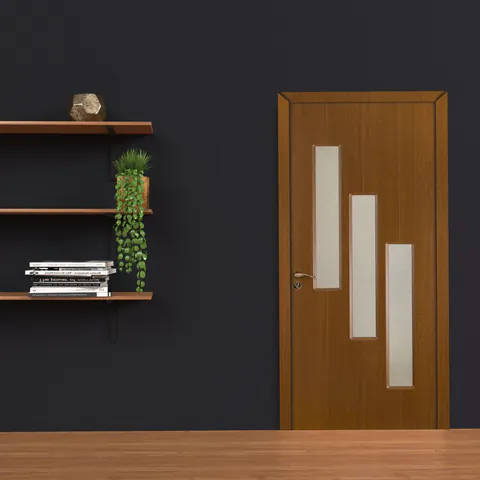 Usa de interior din lmn cu geam OP-105 2000/600 Stejar Inchis