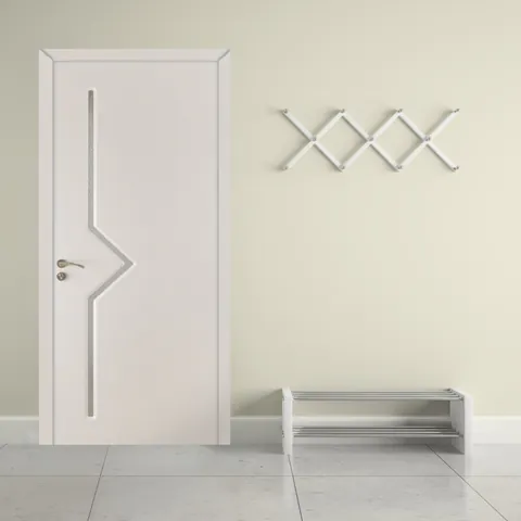 Usa de interior din lemn cu geam OP-106 alba 2000/800