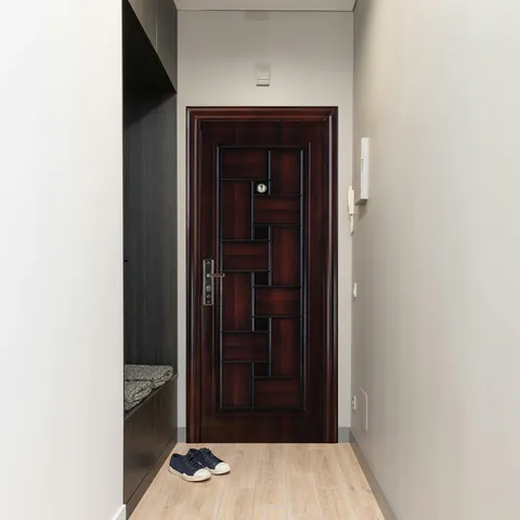 Usa metalica intrare ECO 07 maro 86 x 205 cm dreapta