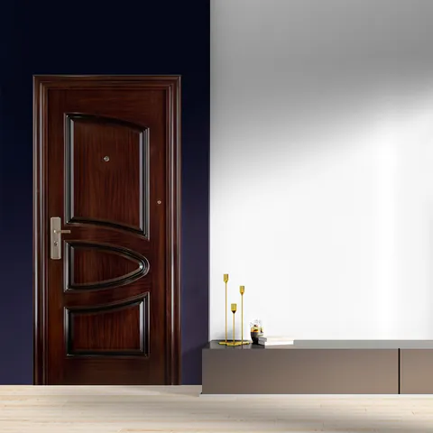 Usa metalica intrare apartament REG-S 102 maro 86 x 205 cm dreapta