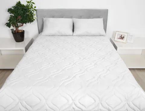 Pilota de vară 180x200 Somnart Belina, microfibra, lavabila la masina, vidata, Alb