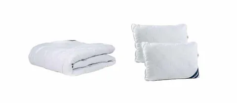 Set pilota de iarna Bumbac Pur Somnart pilota groasa 200x220 cm + 2 perne 50x70 cm