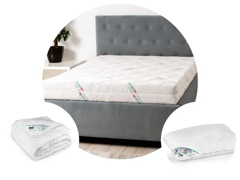 Pachet 1 Saltea HypoallergenicMed Antibacteria SomnART 90x200x18 cm + Pilota HypoallergenicMed 150x200 + 1 perna 50x70