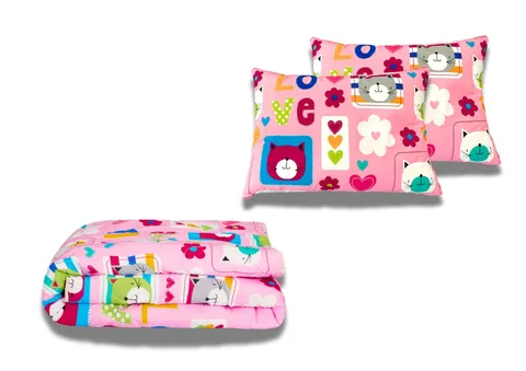 Pachet Promo: 1 Pilota bumbac Pisici 200x220+ 2 Perna bumbac Pisici 50x70