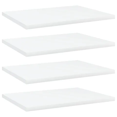 vidaXL Plăci bibliotecă, 4 buc., alb, 40 x 30 x 1,5 cm, PAL