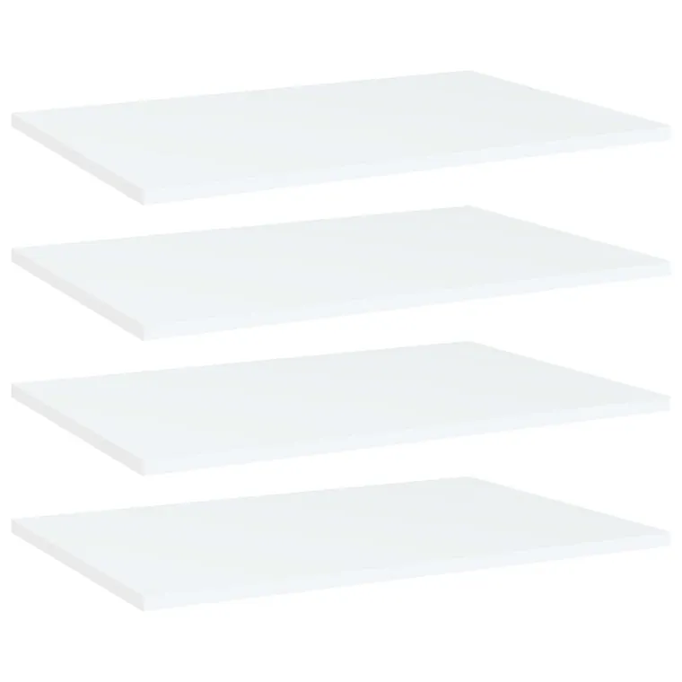 vidaXL Plăci bibliotecă, 4 buc., alb, 60 x 40 x 1,5 cm, PAL