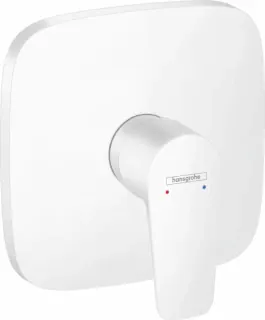 Baterie dus Hansgrohe Talis E, cu montaj incastrat, alb mat