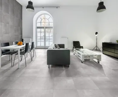 Gresie portelanata Sintesi Italia, Ambienti Grigio 60,4x60,4 cm