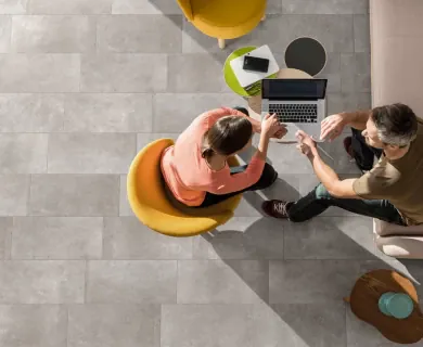 Gresie portelanata Sintesi Italia, Ambienti Greige Rectificata 60x60 cm