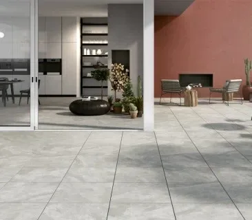 Gresie portelanata Sintesi, Tracks Silver rectificata 60x30 cm