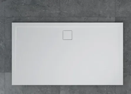 Cadita dus SanSwiss Livada W20AL 140x70xH3,5 cm marmura sintetica alba