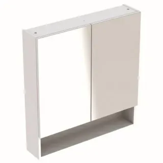 Dulap cu oglinda Geberit Selnova Square cu doua usi 78,8x17,5xH85 cm alb