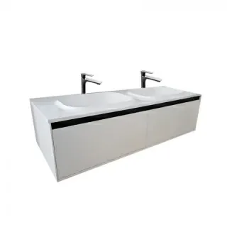 Set PROMO mobilier si lavoar Kolpasan Pandora alb 150 cm