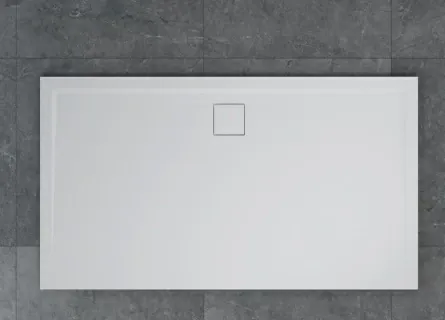 Cadita dus SanSwiss Livada W20AL 160x90xH3,5 cm marmura sintetica alba