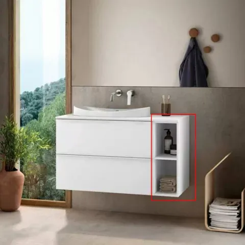 Dulap lateral suspendat Gala Shona 20x56.5 cm alb mat