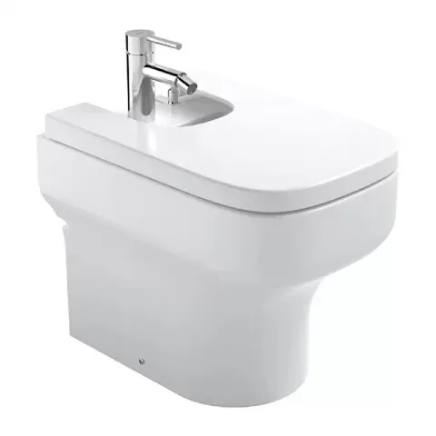 Bideu pe pardoseala Gala Mid 54x36 cm alb