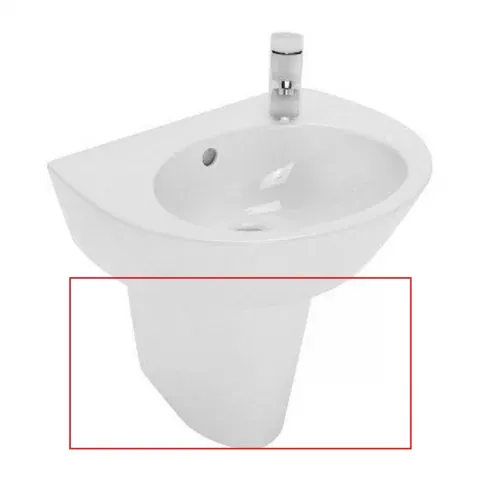 Semipicior pentru lavoar Gala Street alb dreapta