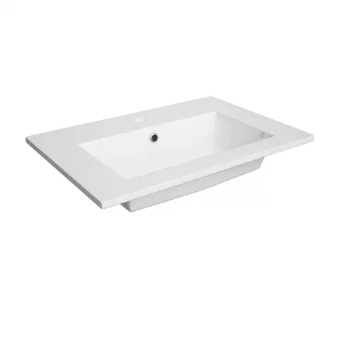 Lavoar pe mobilier Defra Flex compozit mineral 80.3x40 cm alb lucios