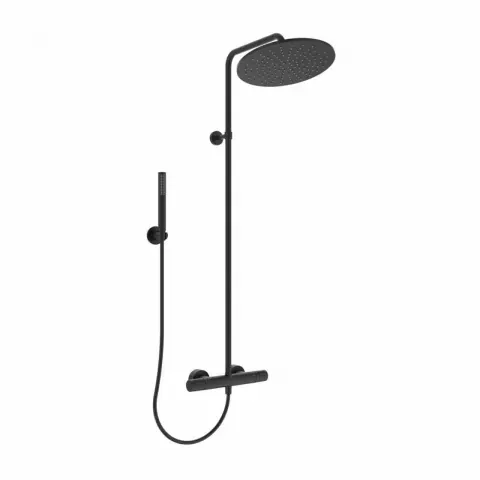 Sistem dus cu baterie Ideal Standard Ceratherm T25 negru mat termostatica