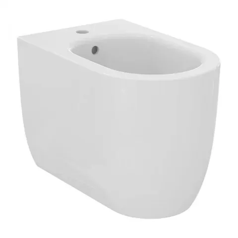 Bideu pe pardoseala Ideal Standard Blend Curve 56x35.5 cm alb lucios