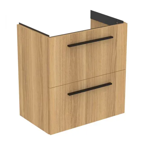 Baza lavoar suspendat Ideal Standard i.life S 2 sertare 60x37.5 cm stejar natural