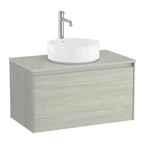 Baza lavoar suspendat Roca Ona 1 sertar 79.4x45.7 cm stejar deschis