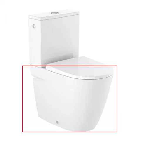 Vas WC pe pardoseala Roca Ona rimless alb lucios Supraglaze 60x37 cm lipit de perete