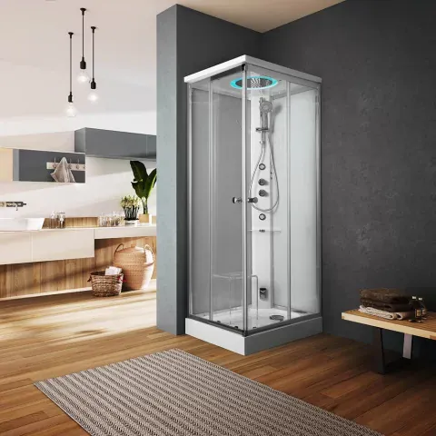 Cabina dus multifunctionala Glass1989 Italia ACHIMEDE,100x100 cm