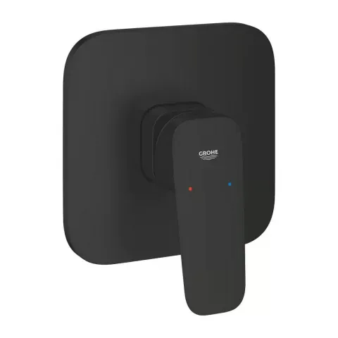 Baterie dus incastrata Grohe Cubeo monocomanda negru mat