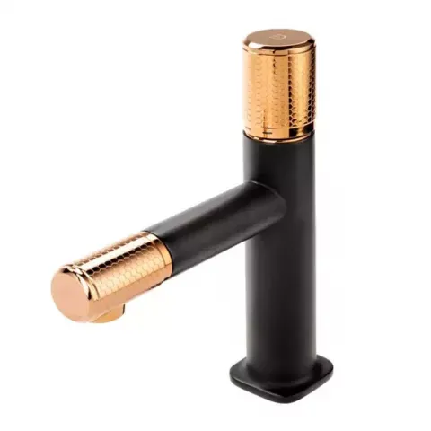 Baterie lavoar FDesign Ardesia negru-rose gold
