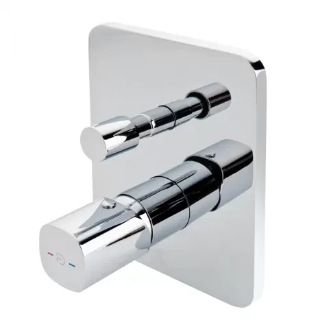 Baterie cada si dus incastrata FDesign Meandro crom lucios monocomanda