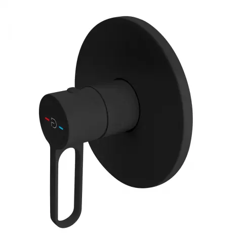 Baterie dus incastrata FDesign Zaffiro negru mat monocomanda