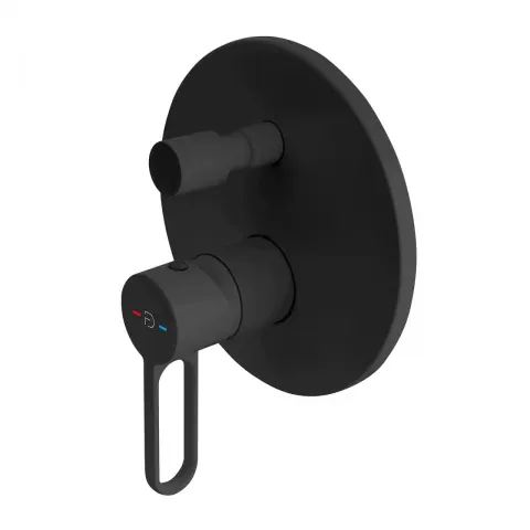 Baterie cada si dus incastrata FDesign Zaffiro negru mat monocomanda