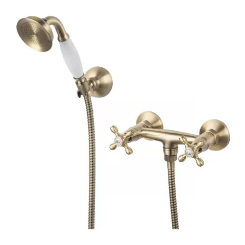 Set PROMO baterie dus FDesign Lacrima cu set de dus bronz periat