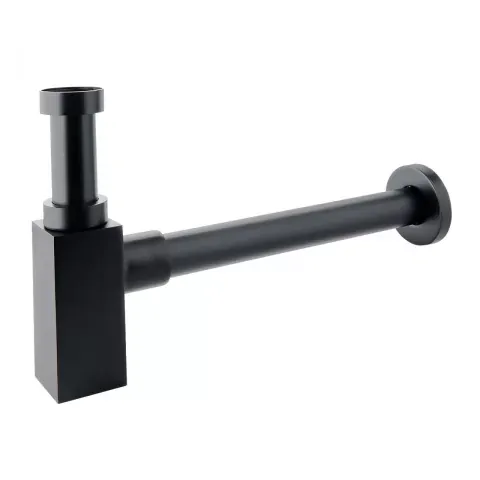 Sifon pentru lavoar FDesign Kleome negru mat