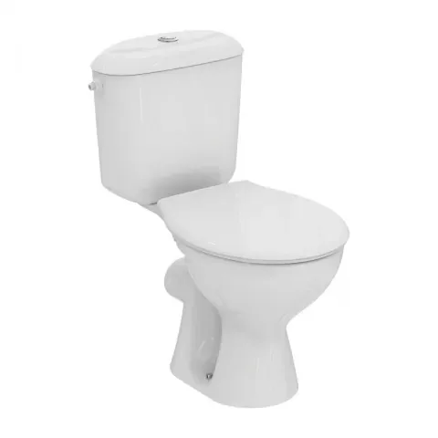 Set PROMO vas WC pe pardoseala Vidima Sirius cu rezervor aparent si capac polipropilena alb