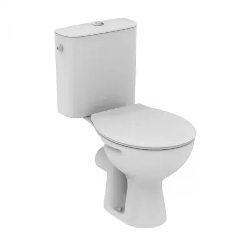 Set PROMO vas WC pe pardoseala Vidima Ulysse S cu rezervor aparent si capac polipropilena alb