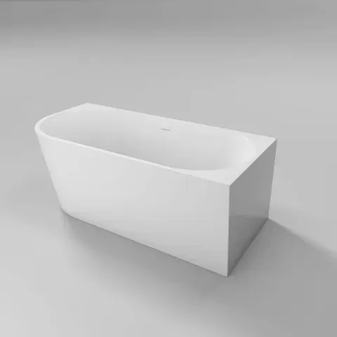 Cada freestanding Coloana Laguna 150x80 cm acril alb dreapta