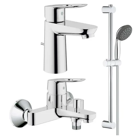 Set complet baterii baie Grohe Bauloop set dus bara (23335000,23341000,27853001)