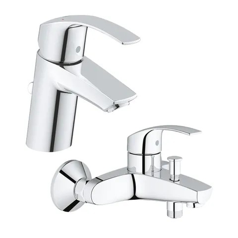 Pachet: Baterie cada/dus Grohe Eurosmart New-33300002 + Baterie lavoar Grohe Eurosmart New S size-33265002