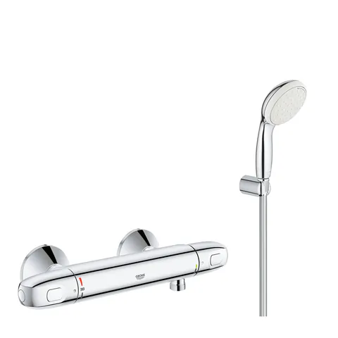 Pachet: Baterie cabina dus termostat Grohe Grohtherm 1000 New + set dus Grohe New Tempesta(34143003,27799001)