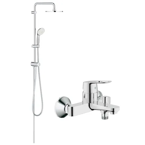 Pachet: Coloana dus Grohe Tempesta 210, baterie cada/dus Bauloop(26381001 ,23341000)