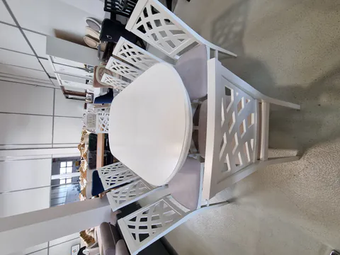 SET MARCO 40 MASA CREM 160 cm restransa 200-240-280 cm+ 10 SCAUNE CREM personalizabil pe culori