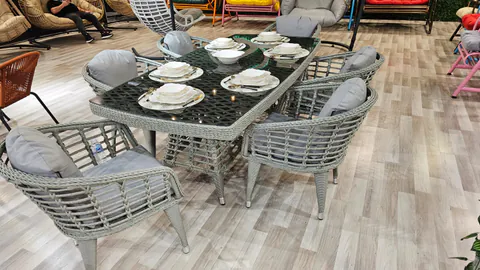 SET MOBILA GRADINA IARY 5 , MASA + 6 SCAUNE